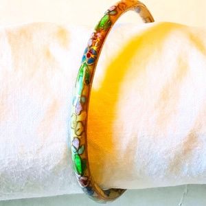 Antique Asian Cloisonné Bangle Bracelet